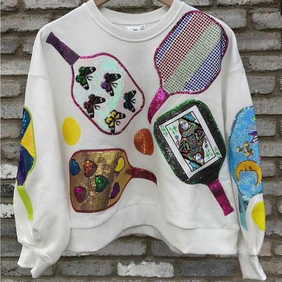 QUEEN OF SPARKLES Tops - Queen of sparkles pickleball sweatshirt
